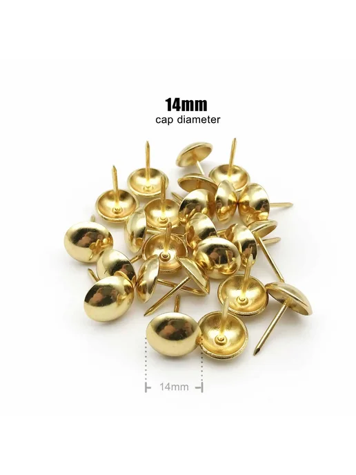 HZYUEGOU Гвозди для обивки golden cap dia 8mm 25 шт, 25 шт, фото 6