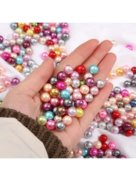 Linsoir Beads Розовые бусины 12 мм, 50шт, 300 шт, фото 3