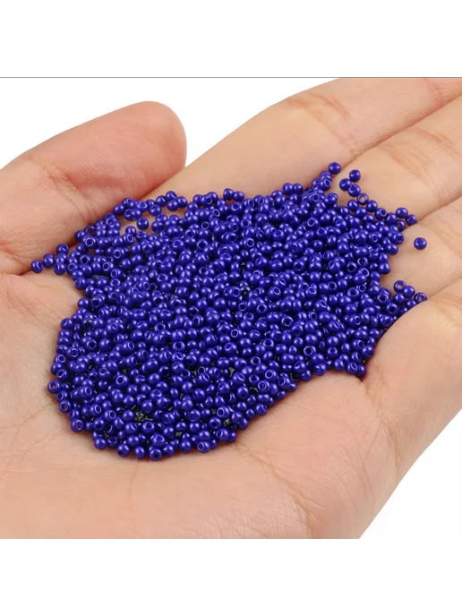AOHAYOOMQ Чешский стеклянный бисер 2 мм 2000 шт royal blue, 2000 шт