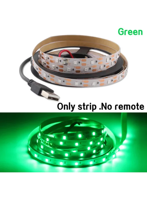 HICCIN Светодиодная лента Green 4m USB, зеленый