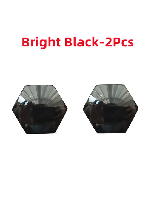 Нет бренда Крышка гайки колеса Bright Black-2Pcs, черный