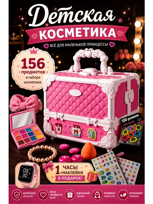 Набор косметики для девочек, вариант, фото 6