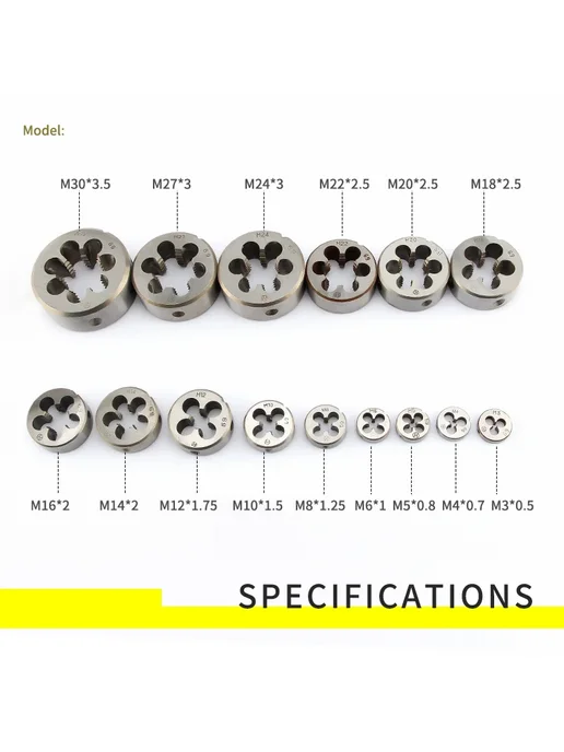 Norishield Метчик круглый жесткий M24x3 легированная сталь, 24x3, фото 2