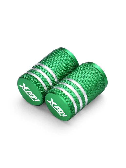 LJMOTOP Зеленые колпачки на ниппель колеса XADV, 2 шт, 2 шт