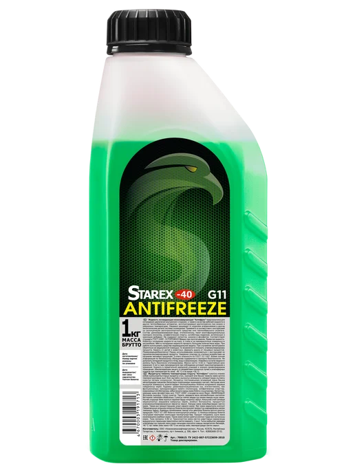 STAREX ANTIFREEZE Антифриз зеленый Старекс Antifreeze green -40 1кг, 1 кг, фото 4