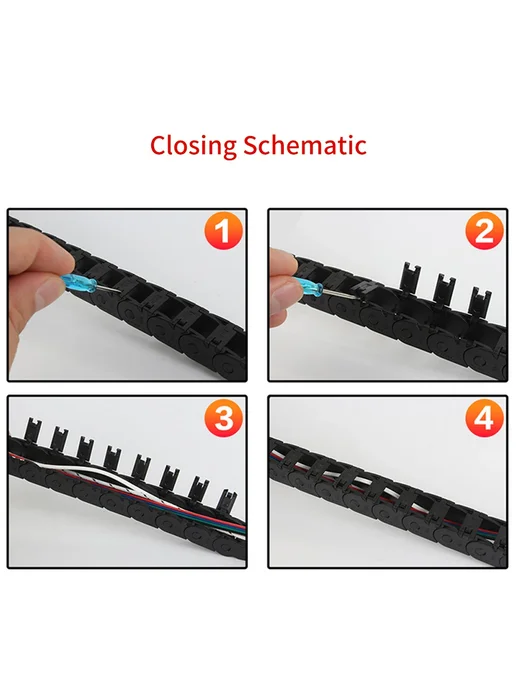 XCR3D Кабельные хомуты Drag Chain 10x15 Connector 4 пары, 10x15, фото 5