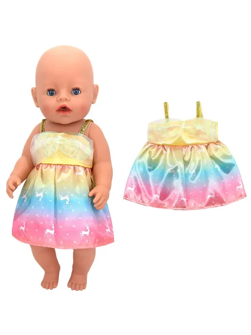 Hello Reborn Платье для куклы 43 см, цвет 08, розовый