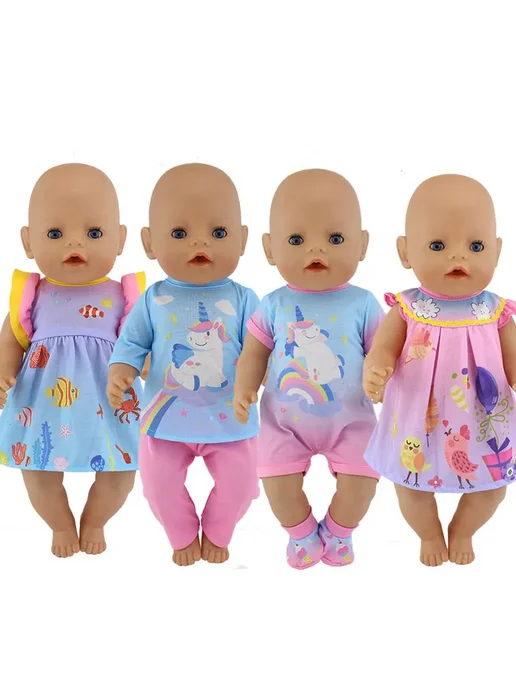 Hello Reborn Платье для куклы 43 см, цвет 08, розовый, фото 2