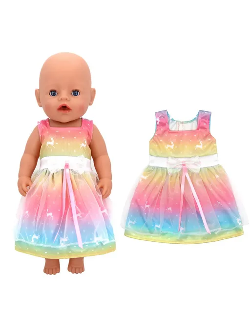 Hello Reborn Кукольная одежда для Baby Born, голубая, 43 см, Color 02, голубой