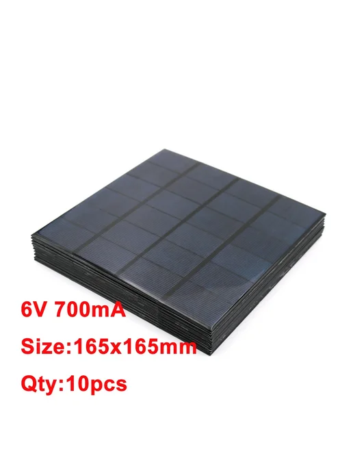 ANGUI Солнечная панель 6V 700mA 10 шт, 10 шт