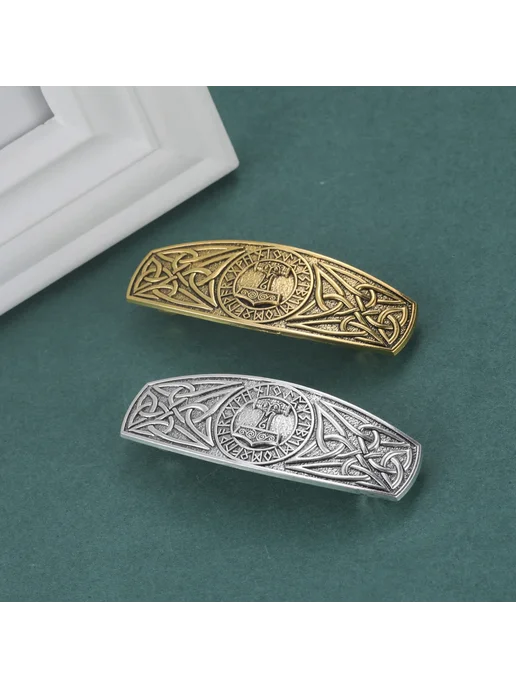 kkjoy Заколка для волос с листьями и желудями, Fruit Steel Color, серый, фото 3