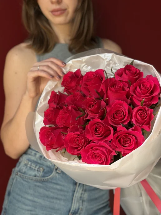 Бутон Моно букет "Кустовая роза" 9шт, 17 шт, фото 3