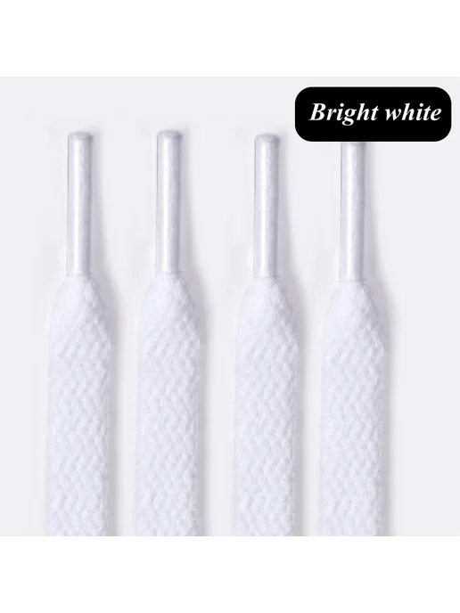 SMATLELF Шнурки для кроссовок белые Bright white, 160 см, белый