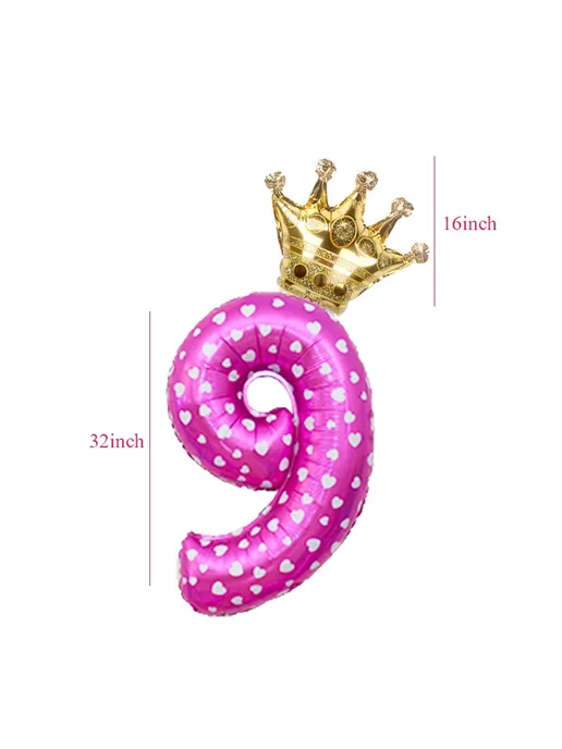 DAWN Розовые шары-цифры Rose gold P, форма number 2, розовый, фото 3