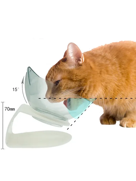 DCPET Двойная миска для кошек и собак Transparent single, вариант, фото 3