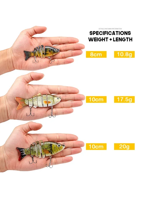 VTAVTA Тонущие воблеры 8cm 10g C-3, 10 г, фото 3