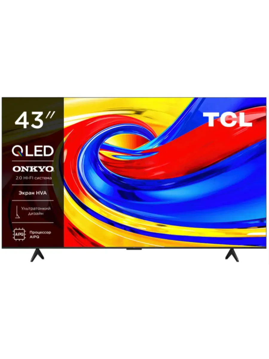 TCL Телевизор 43 дюйма 43P7L QLED 4K Ultra HD Smart TV