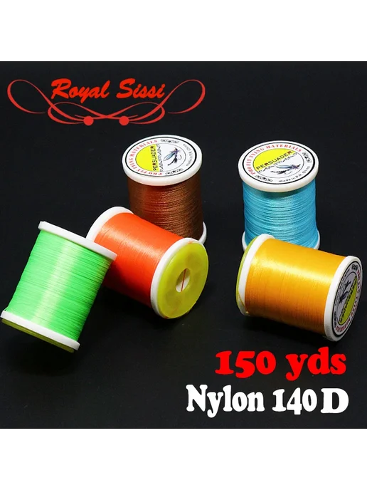 Royal Sissi Нейлоновая нить 140D black, 150 ярдов, черный, фото 2