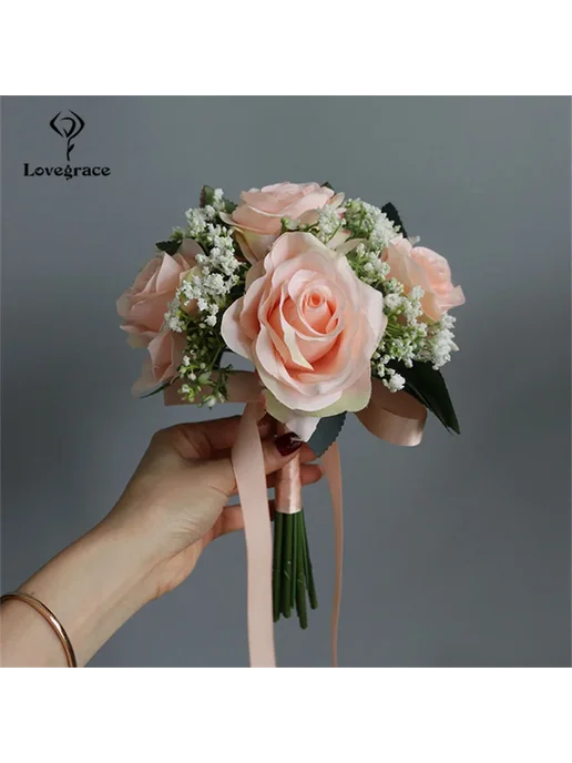 Lovegrace Букет роз красный искусственный, бежевый, фото 4