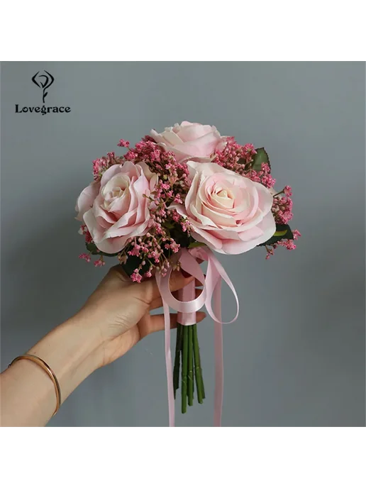 Lovegrace Букет роз красный искусственный, бежевый, фото 5