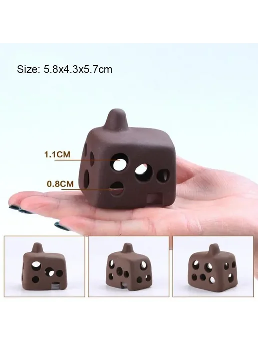 Zhiyang Керамический домик для аквариума коричневый 5.8x4.3x5.7см, 5.8x4.3x5.7 см