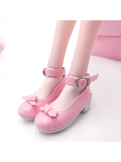 Нет бренда Кукольные сапоги розовые PU Leather 1 3 для кукол 60 см, розовый, фото 3