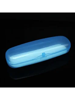 Нет бренда Пластиковый чехол для очков, blue