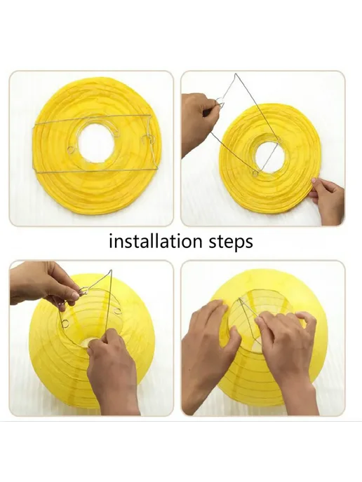 merylover Бумажный фонарь мerylover Оранжевый, белый, фото 5