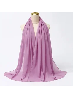 HAOYANJIAYU Шарф-хиджаб сиреневый из полиэстера, Ancient Purple