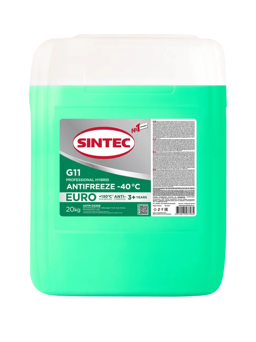 SINTEC Антифриз Euro G11 green -40 20кг, 20 кг, фото 2