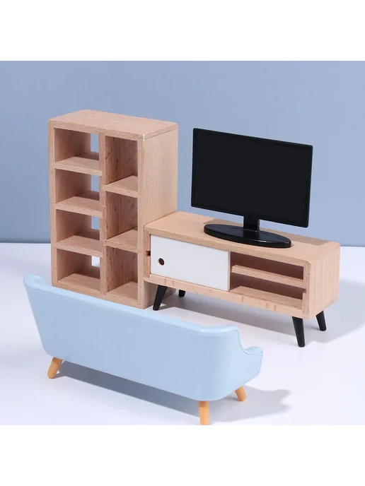 Нет бренда Миниатюрное кресло для кукольного домика, бежевое, style5, бежевый, фото 2
