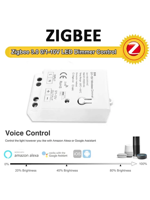 YSRSAI RGB контроллер ZigBee 3.0, 0-10V Dimmer Control, вариант, фото 2
