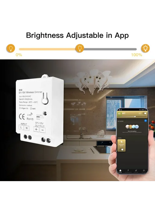 YSRSAI RGB контроллер ZigBee 3.0, 0-10V Dimmer Control, вариант, фото 5