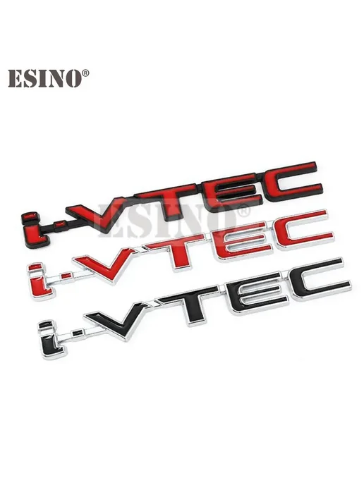 ESINO Металлическая эмблема VTEC Style 3 для Honda Civic Accord, красный, фото 4