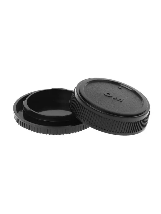 Нет бренда Крышка объектива черная Lens and body cap для Olympus OM, черный, фото 4