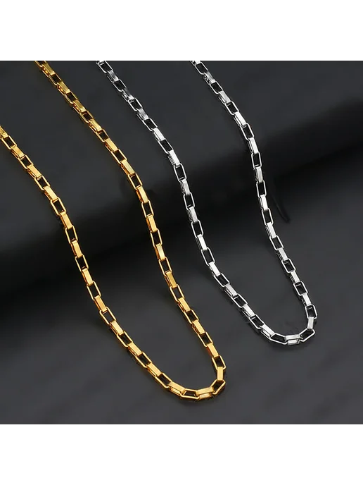 SalaWendy Цепочка-коробка из нержавеющей стали 2.5mm Gold 90, золотой