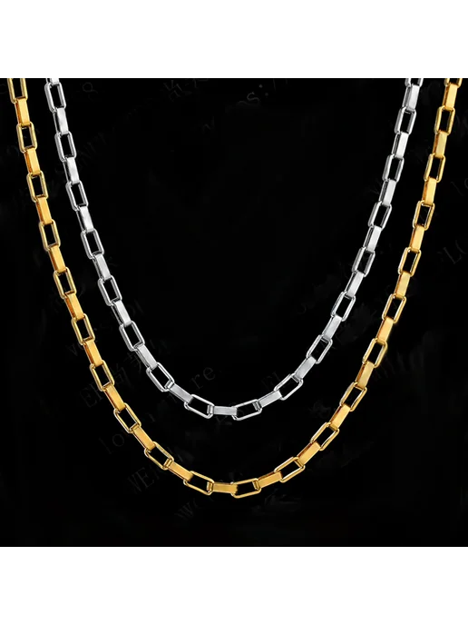 SalaWendy Цепочка-коробка из нержавеющей стали 2.5mm Gold 90, золотой, фото 2
