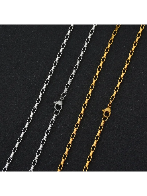 SalaWendy Цепочка-коробка из нержавеющей стали 2.5mm Gold 90, золотой, фото 3