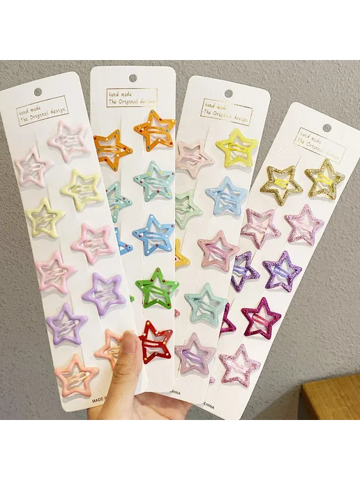 PjNewesting Заколки для волос 12pcs star 1, 12 шт, фото 3