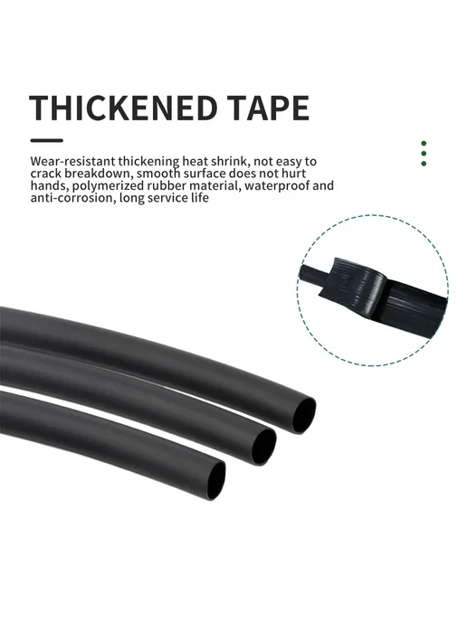 rehoboth Термоусадочная трубка черная 1M 100mm, 1 м, 5 м, фото 5