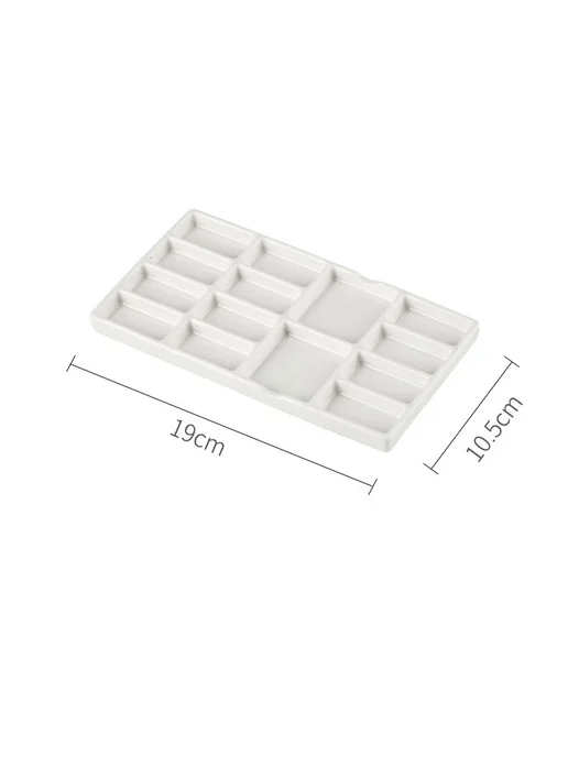 DINGYI STATIONERY Палитра для акварели керамическая 19cm, белый, фото 7