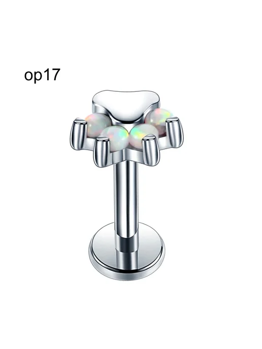 Xpircn Серьги для пирсинга 16G 1.2mm, 8mm, опал 4mm 3mm, Style2, 16 г, фото 5