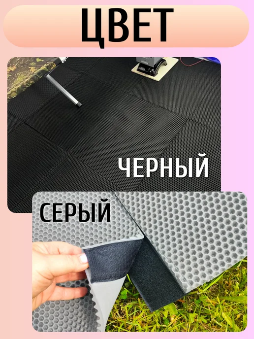 Пол для палатки 6-ти гранный, сторона 1500 мм серый, серый, фото 2