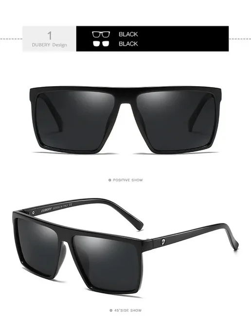 Dubery солнцезащитные очки черные, Lenses Color 1, черный