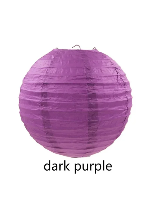 merylover Бумажный фонарь круглый, 10см, фиолетовый dark purple, фиолетовый
