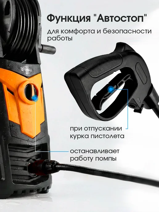 DEKO Мойка высокого давления 170 бар 2200Вт с катушкой для шланга, 2200 Вт, фото 4