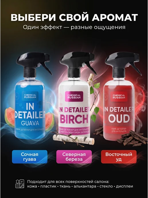 Chemical Russian Квик детейлер для салона очиститель In Detailer Birch 500 мл, 500 мл, фото 6