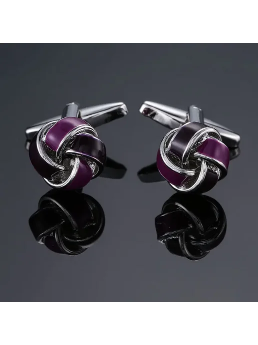 Запонки из латуни Jiaocharmei Purple black, черный