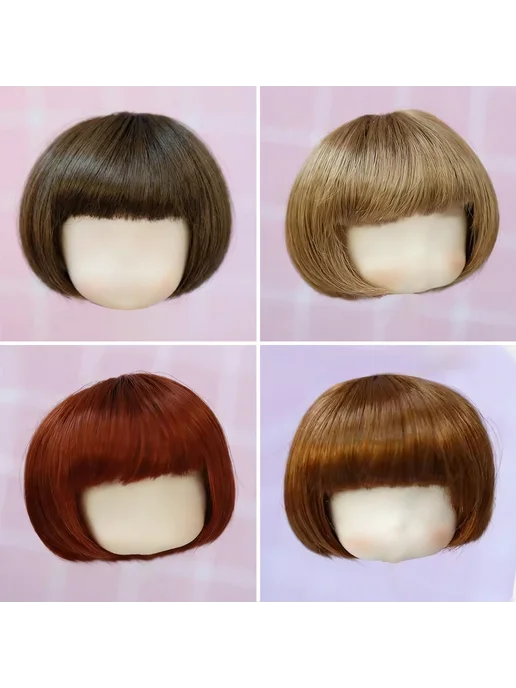 XiDonDon Парик для куклы BJD 1 8 розовый, только парик, розовый, фото 2