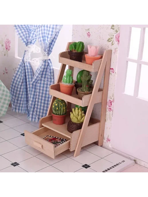 Нет бренда Миниатюрный шкафчик для кукол, Style 8, синий, синий, фото 4